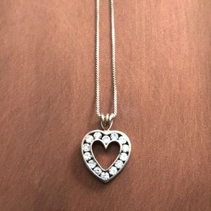 Sterling Silver heart pendant necklace